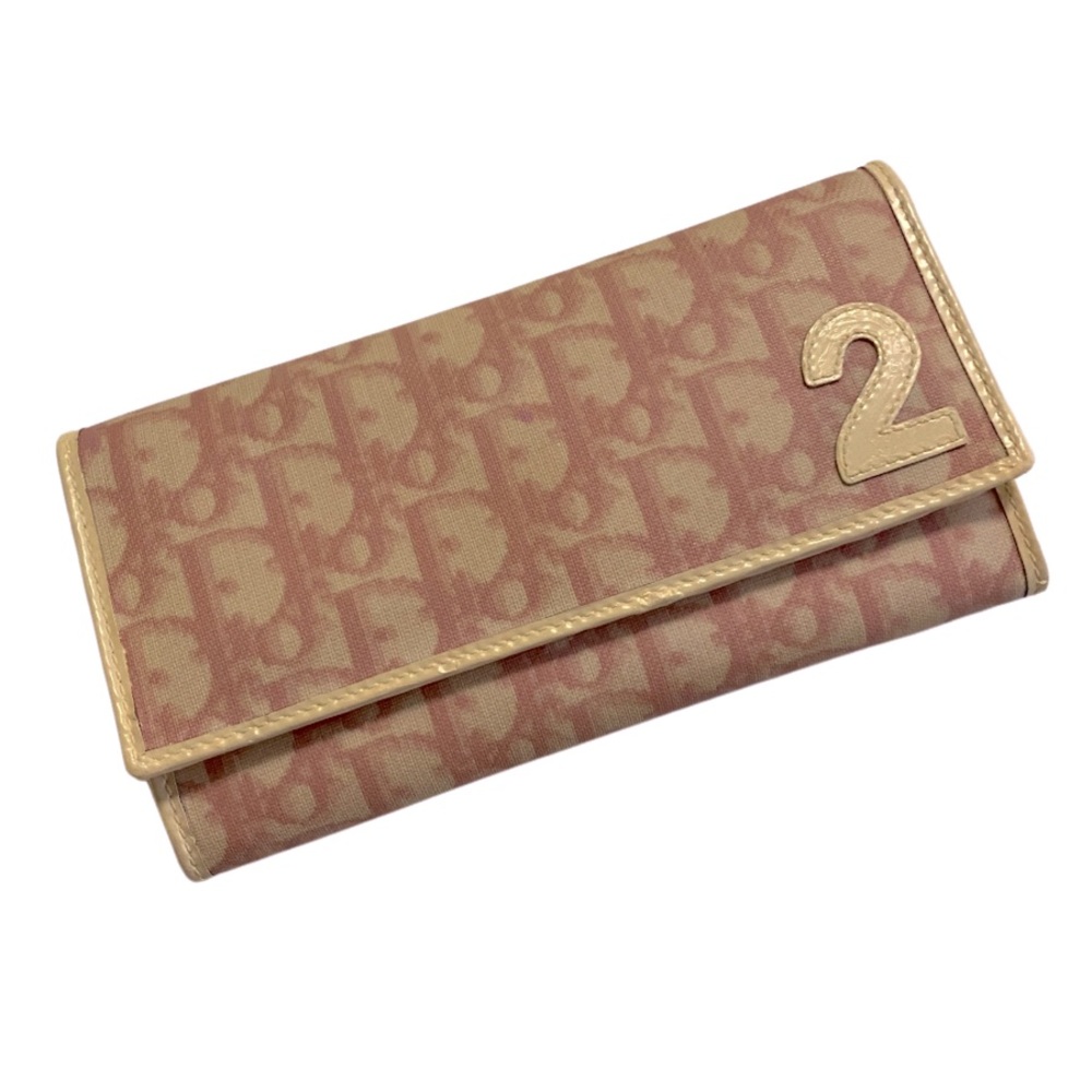Vintage Rare Y2k pink Dior Monogram Wallet CD